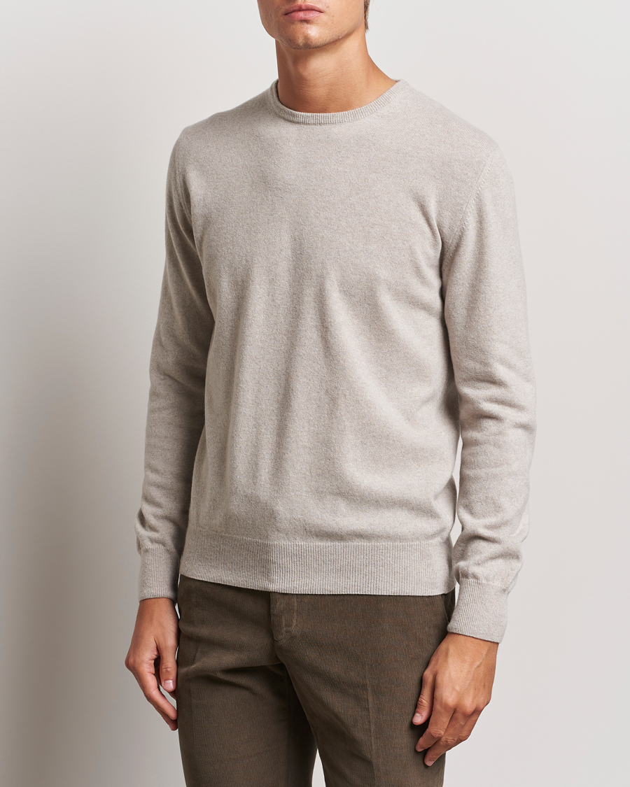 Herren | Rundausschnitt | Morgano | Wool/Cashmere Crewneck Beige