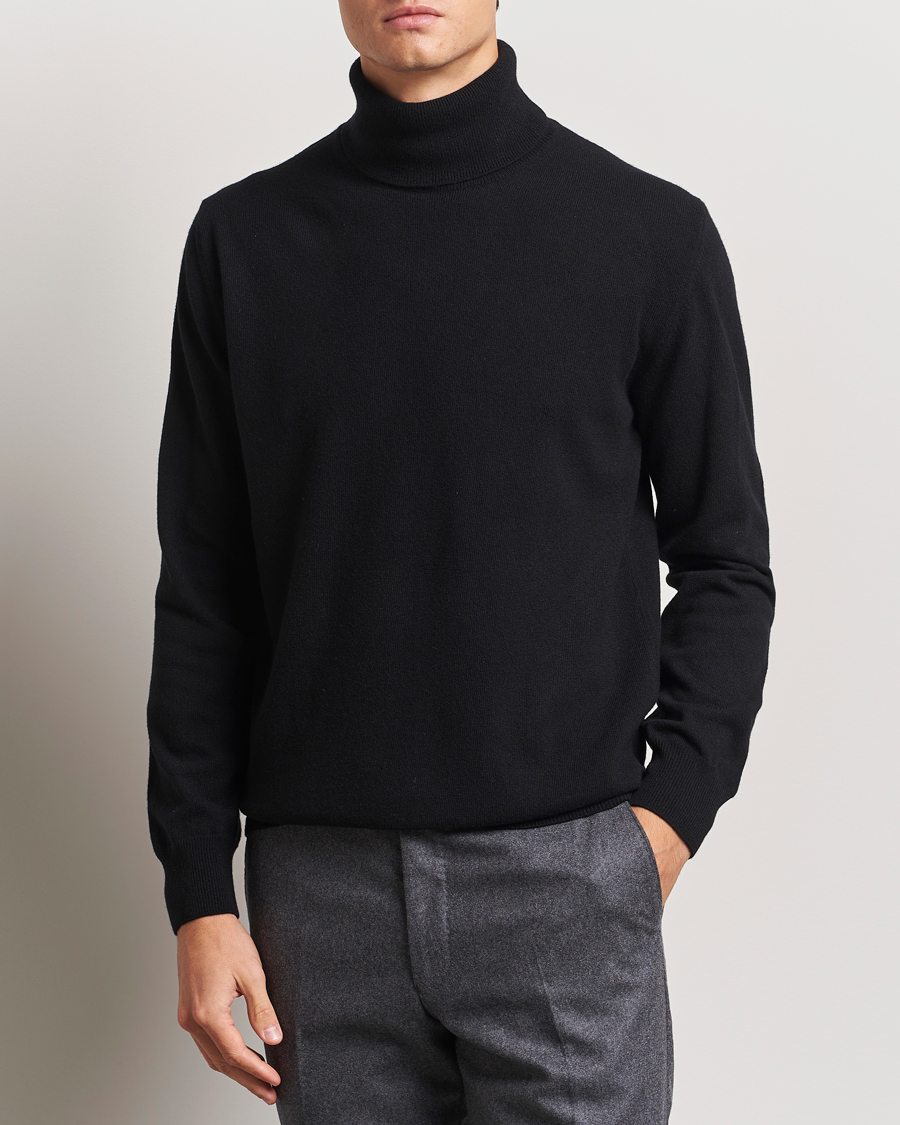 Herren |  | Morgano | Wool/Cashmere Rollneck Black