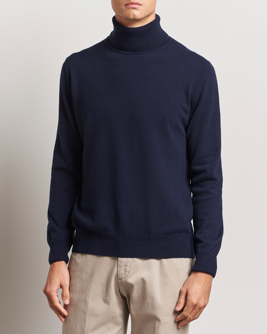 Herren |  | Morgano | Wool/Cashmere Rollneck Navy