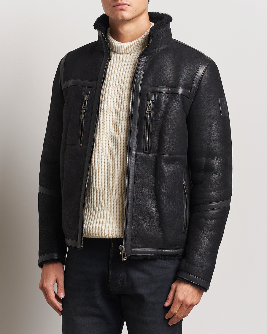 Herren |  | Belstaff | Tundra Sherling Leather Jacket Black