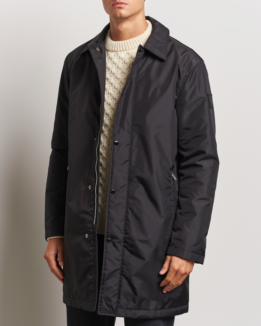 Herren | Best of British | Belstaff | Drill Padded Nylon Coat Black