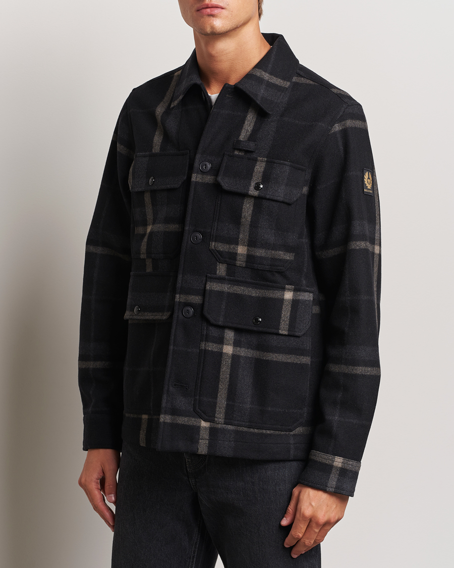 Herren | Best of British | Belstaff | Forge Checked Wool Jacket Charcoal