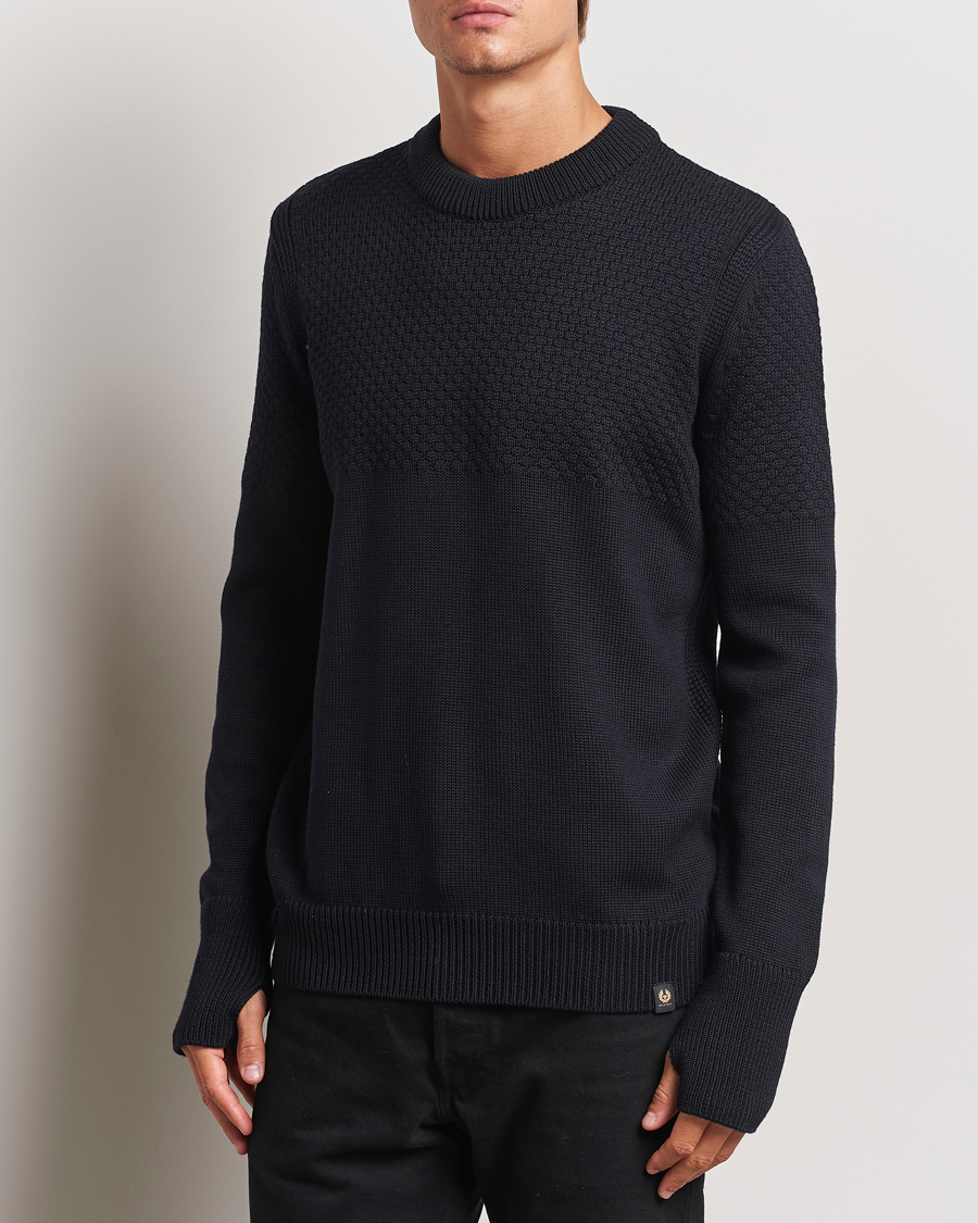 Herren |  | Belstaff | Sternway Knitted Crewneck Dark Ink