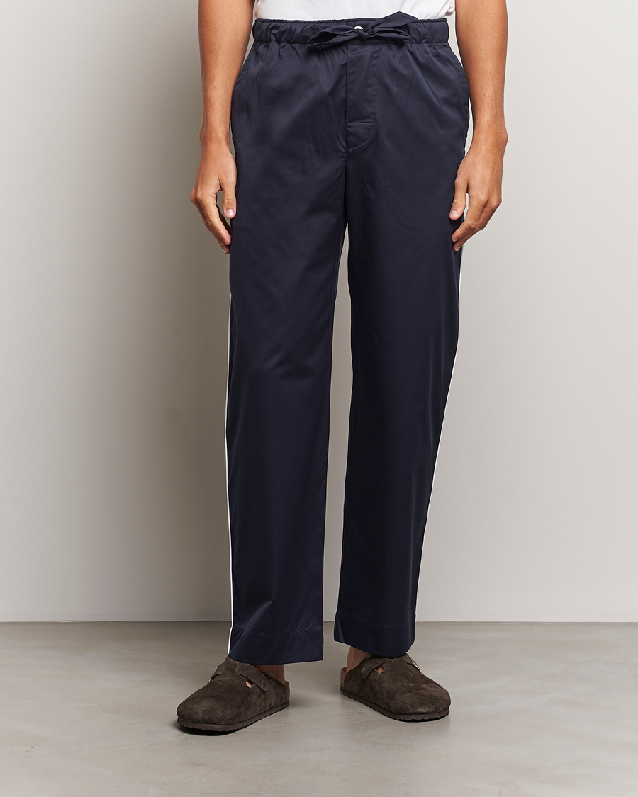 Herren | Pyjamas | Tekla | Sateen Pyjama Pants Chelsea Navy