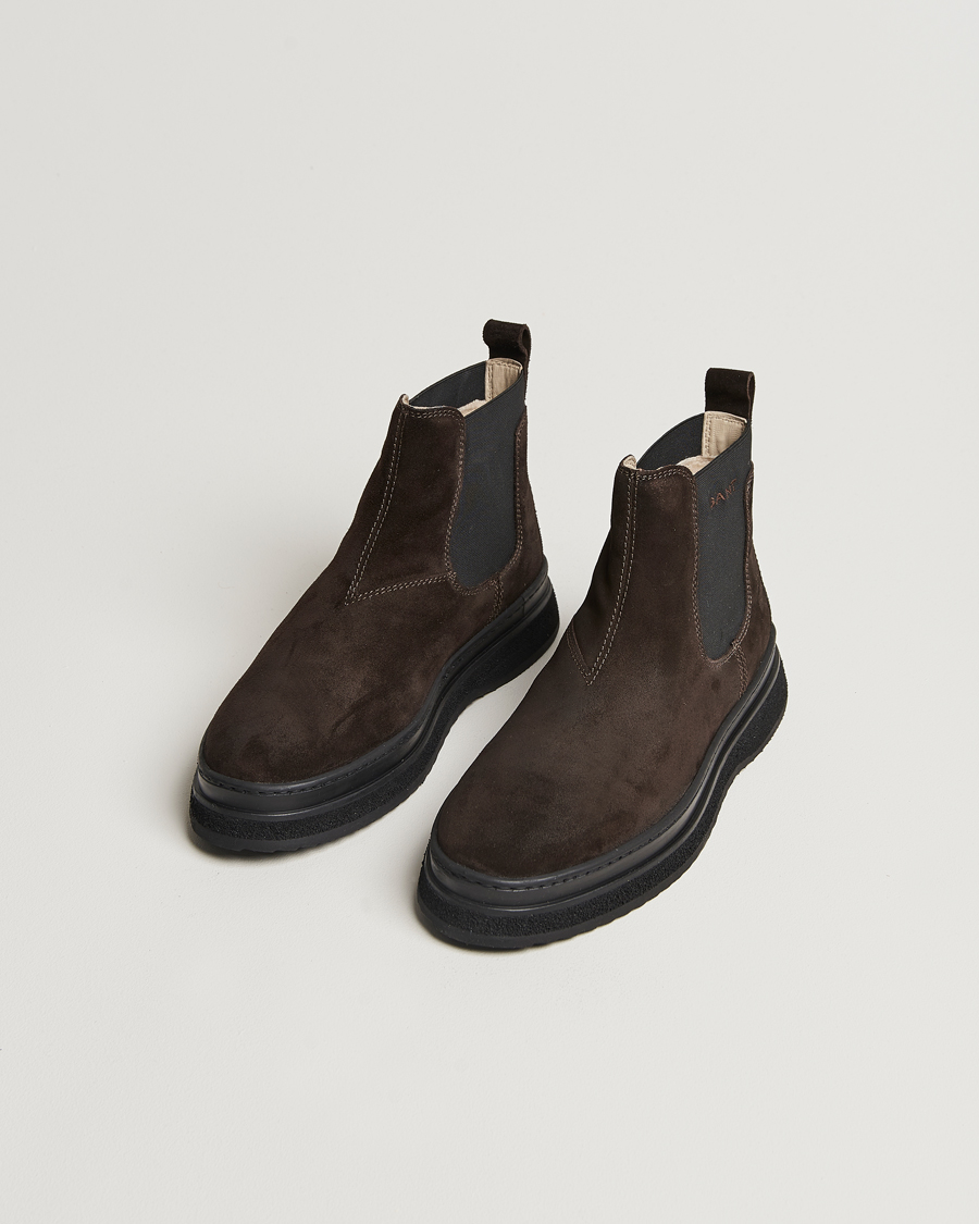 Herren |  | GANT | Blistown Shearling Suede Chelsea Boot Espresso Brown