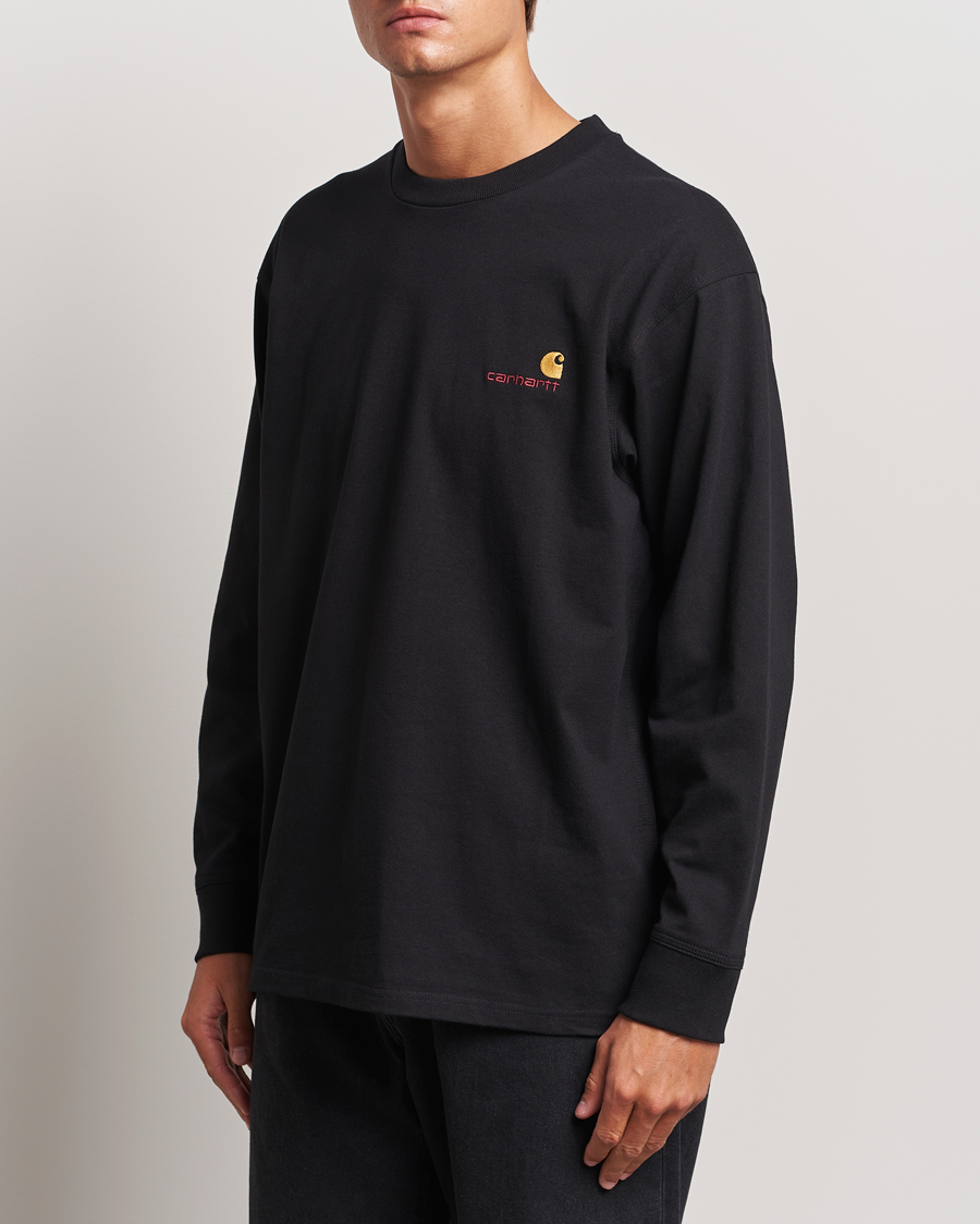 Herren | Langarm T-Shirt | Carhartt WIP | American Script Long Sleeve T-Shirt Black