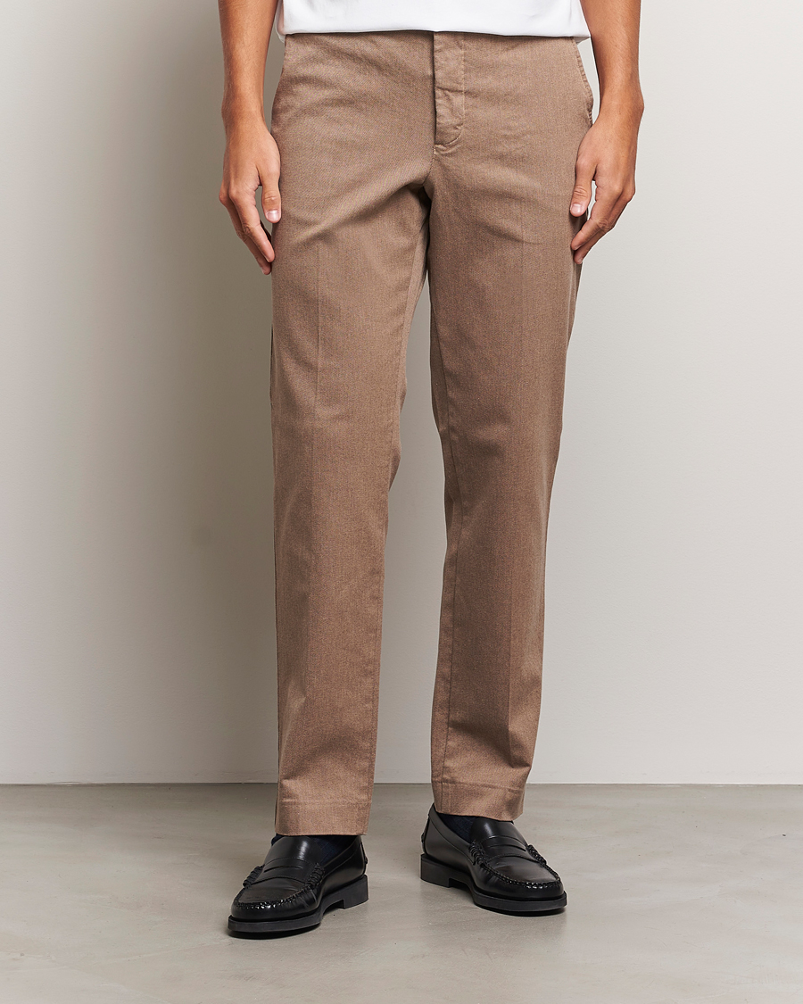 Herren |  | J.Lindeberg | Lois Flannel Twill Pants Tiger Brown