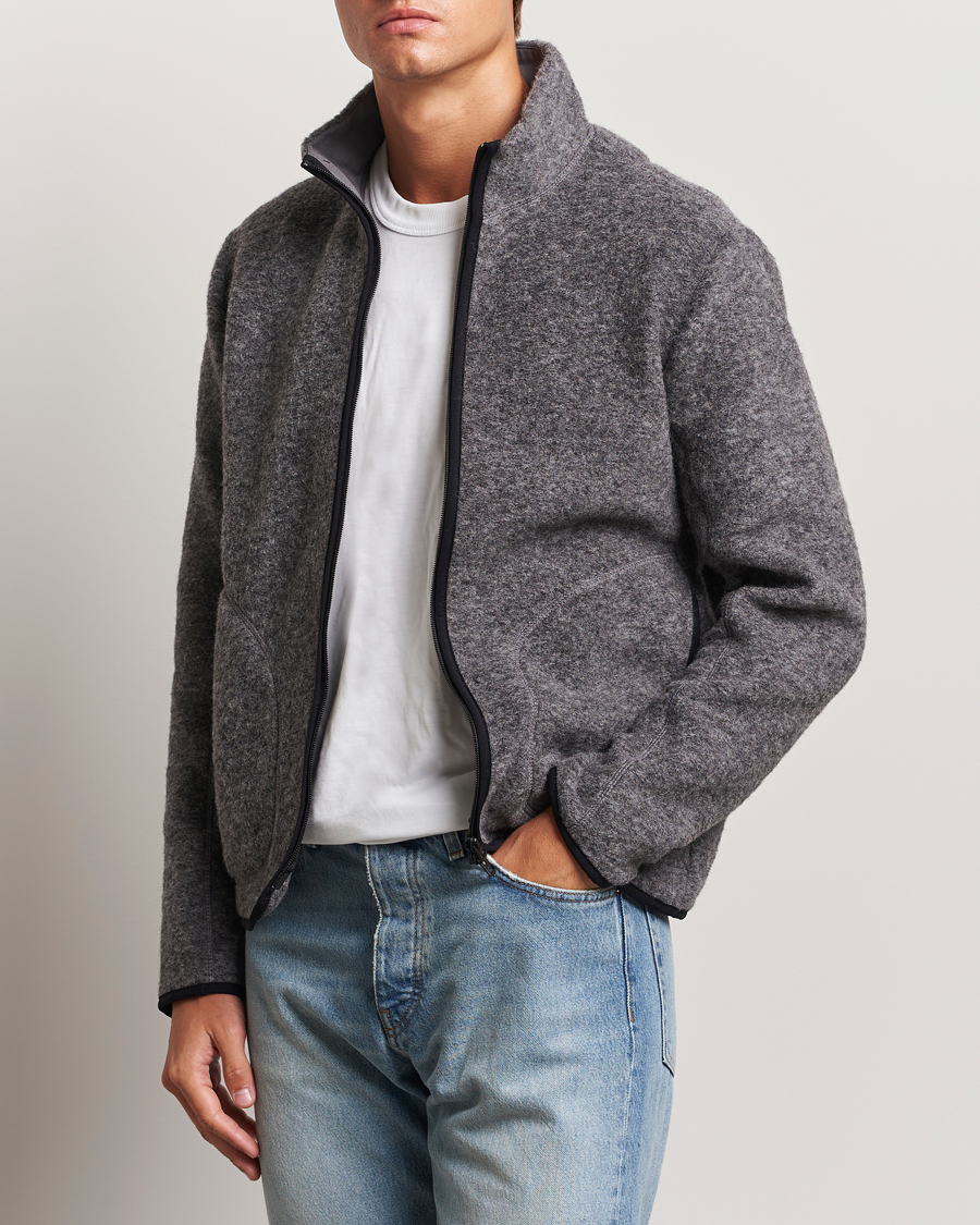 Herren | Business & Beyond - Casual | J.Lindeberg | Dustin Wool Fleece Jacket Light Grey Melange