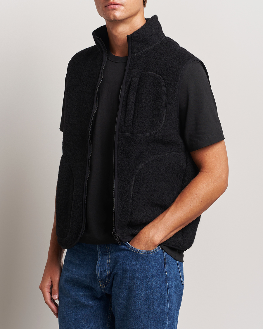 Herren | Business & Beyond - Casual | J.Lindeberg | Duncan Wool Fleece Vest Black