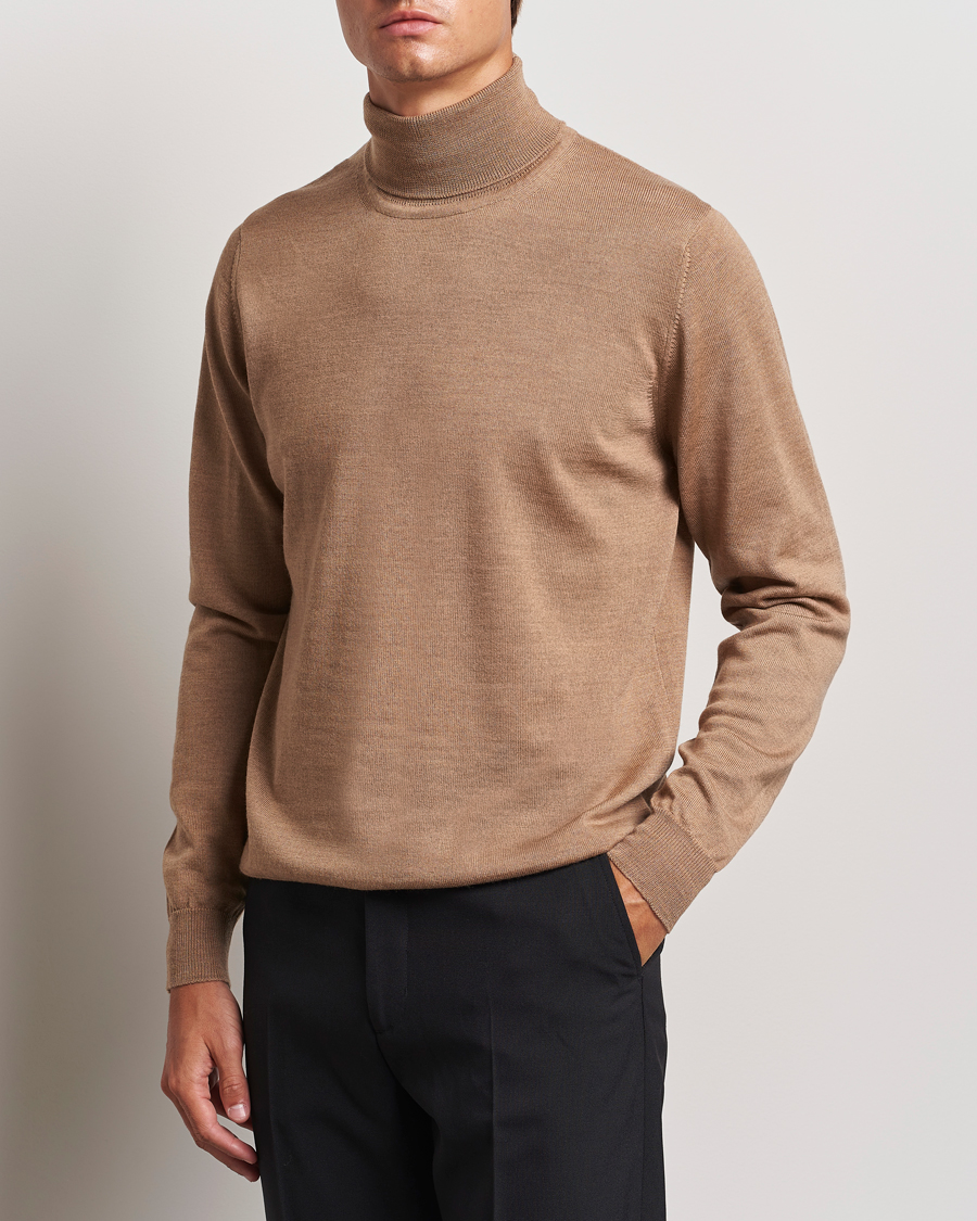 Herren |  | J.Lindeberg | Kaden Merino Turtleneck Tiger Brown