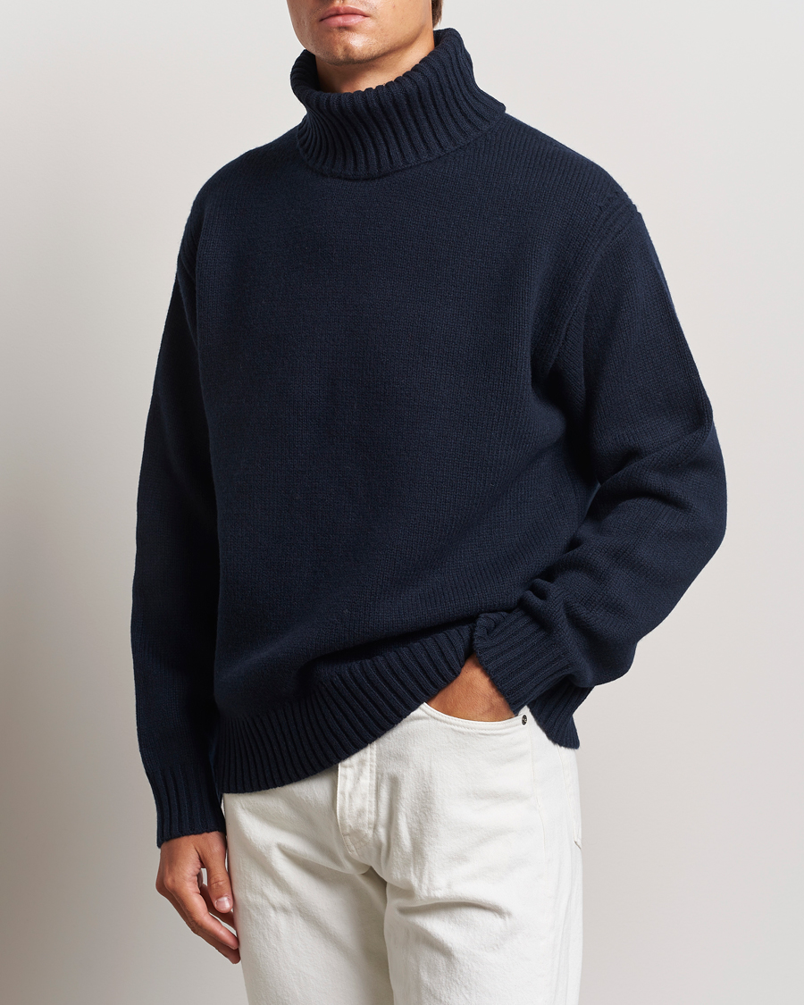 Herren |  | J.Lindeberg | Todd Heavy Knit Turtleneck Navy