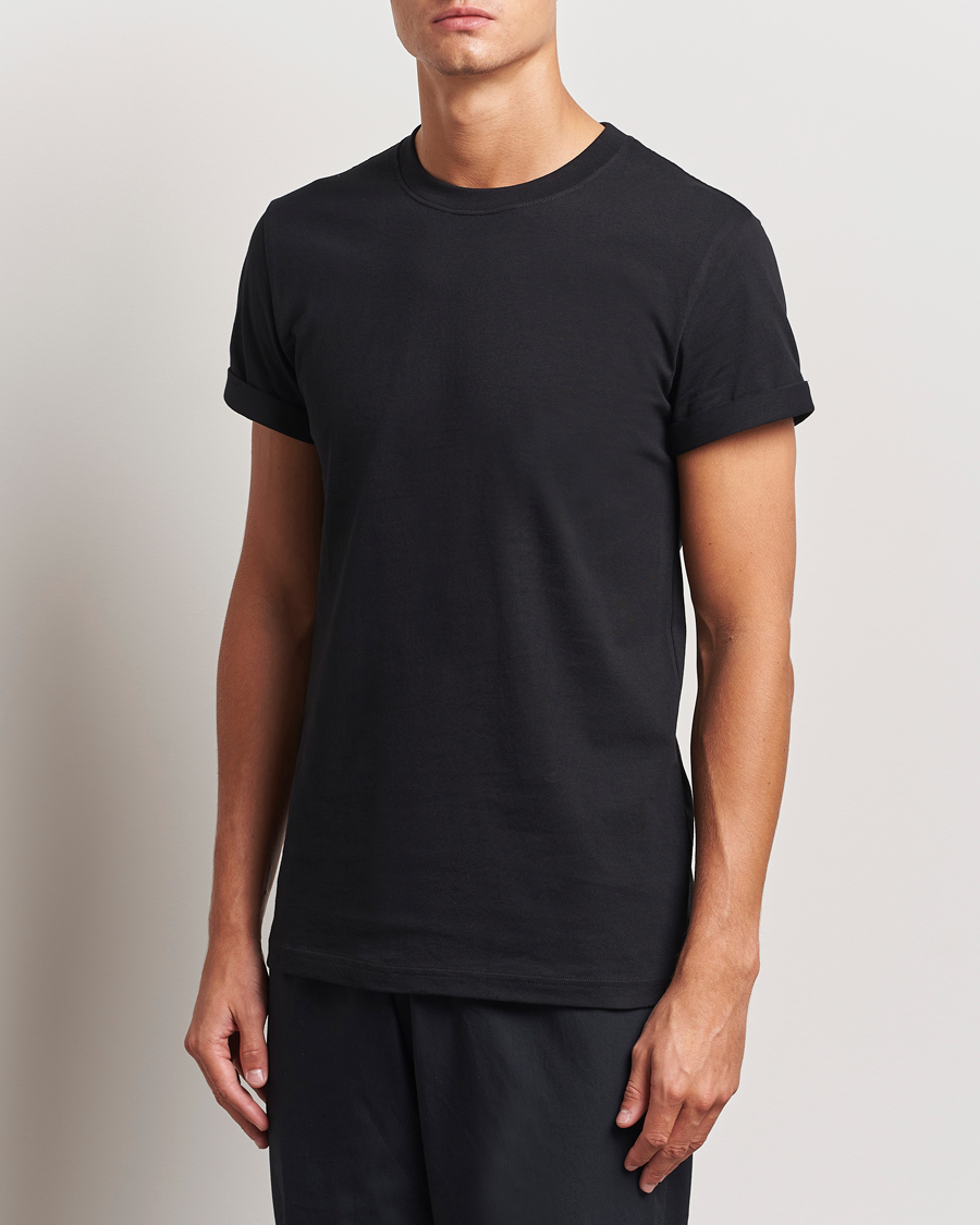 Herren |  | Bread & Boxers | Roll-Up Crew Neck T-Shirt Black