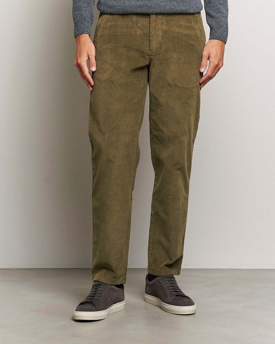 Herren | Hosen | KnowledgeCotton Apparel | Chuck Regular Cord Trousers Olive