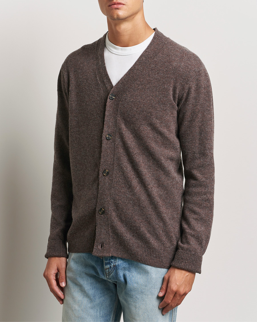 Herren |  | KnowledgeCotton Apparel | Lambswool Cardigan Brown