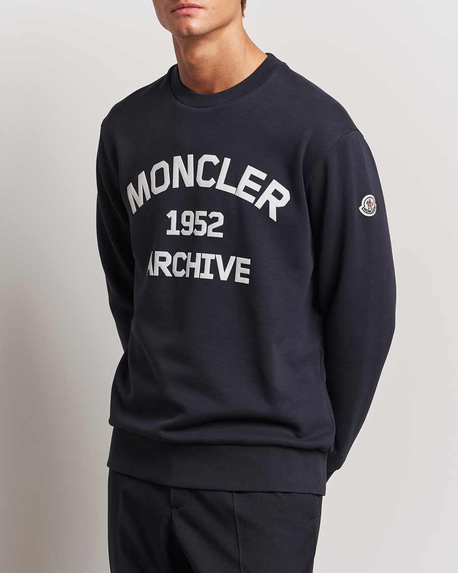 Herren |  | Moncler | Archive Logo Sweatshirt Navy