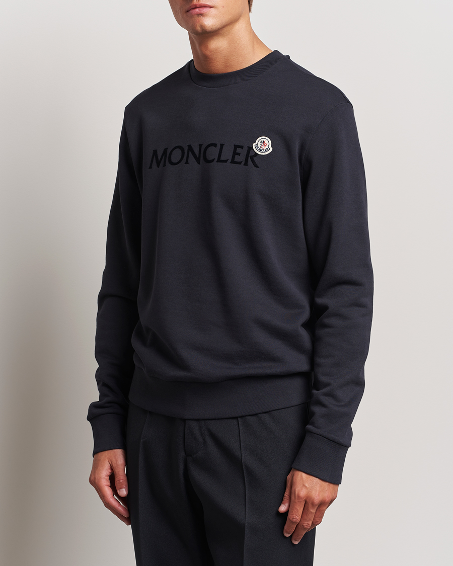 Herren |  | Moncler | Lettering Logo Sweatshirt Navy
