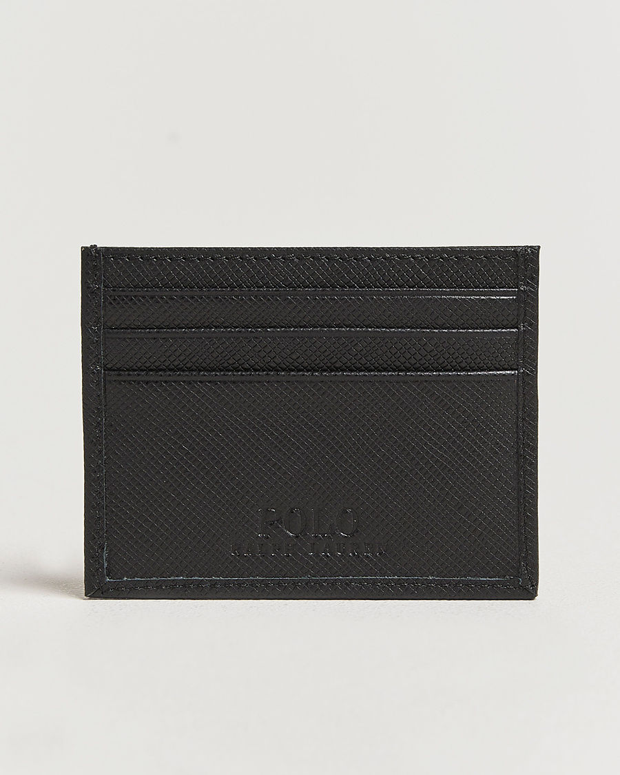 Herren |  | Polo Ralph Lauren | Saffiano Leather Credit Card Case Black