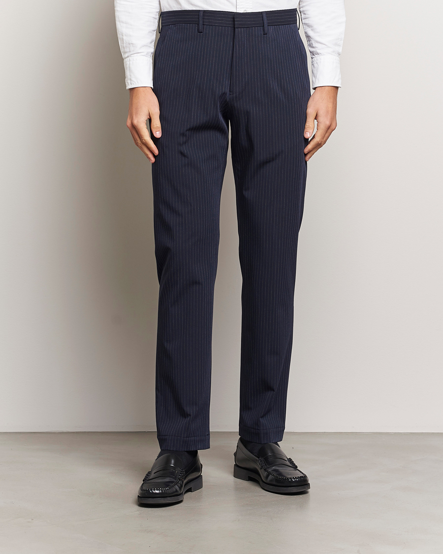 Herren |  | Polo Ralph Lauren | Straight Fit Hudson Pinstripe Pants Navy