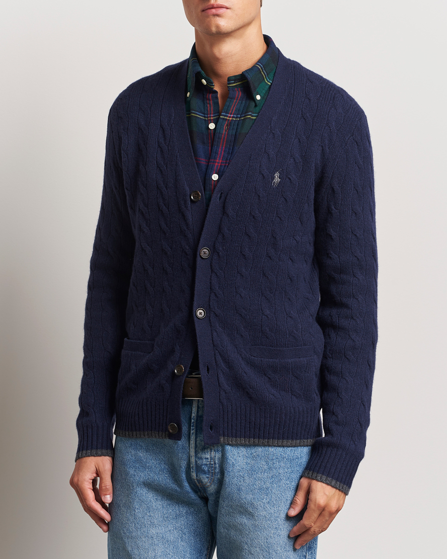 Herren |  | Polo Ralph Lauren | Wool/Cashmere Cable Cardigan Hunter Navy