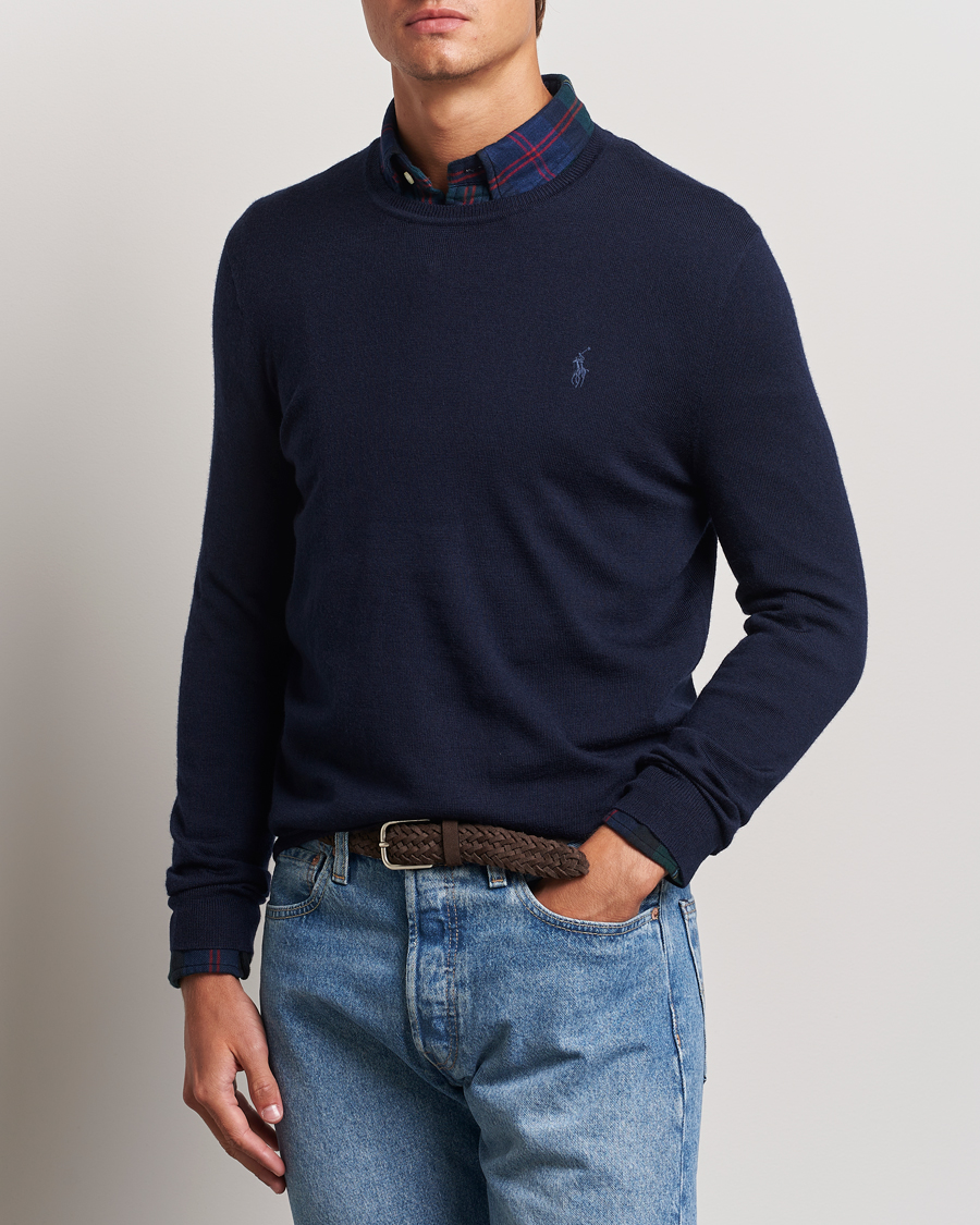 Herren |  | Polo Ralph Lauren | Merino Crew Neck Pullover Hunter Navy