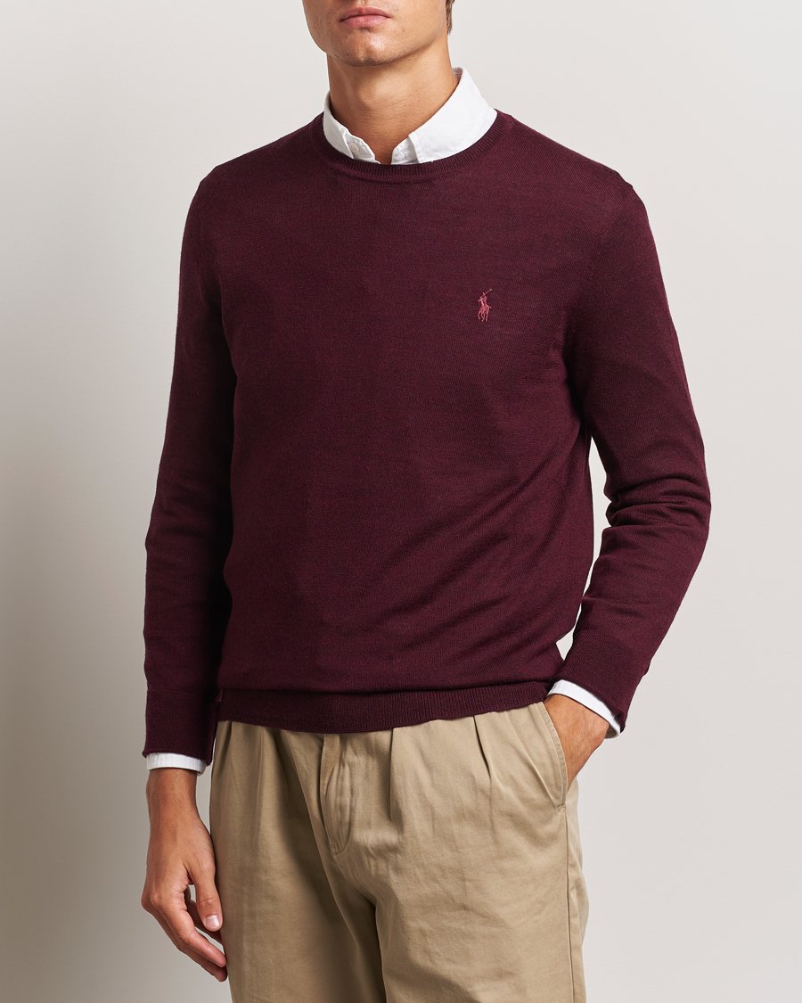 Herren |  | Polo Ralph Lauren | Merino Crew Neck Pullover Aged Wine Heather