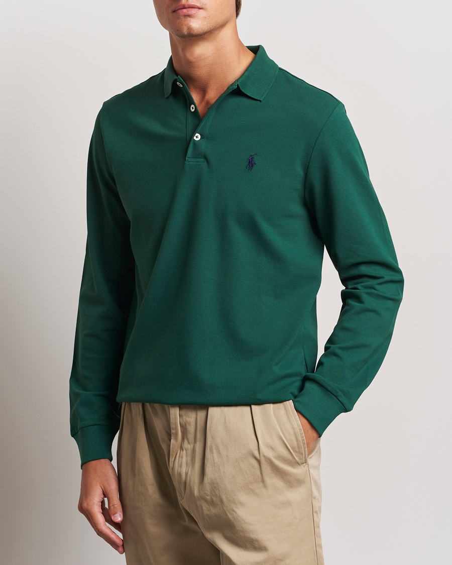 Herren | Poloshirts | Polo Ralph Lauren | Custom Slim Fit Long Sleeve Polo Vintage Pine