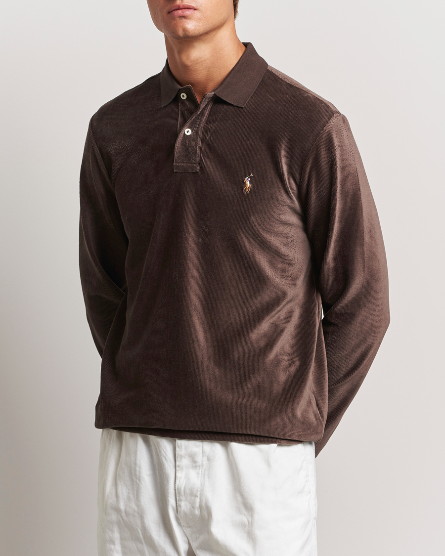 Herren | Poloshirts | Polo Ralph Lauren | Corduroy Long Sleeve Polo Circuit Brown