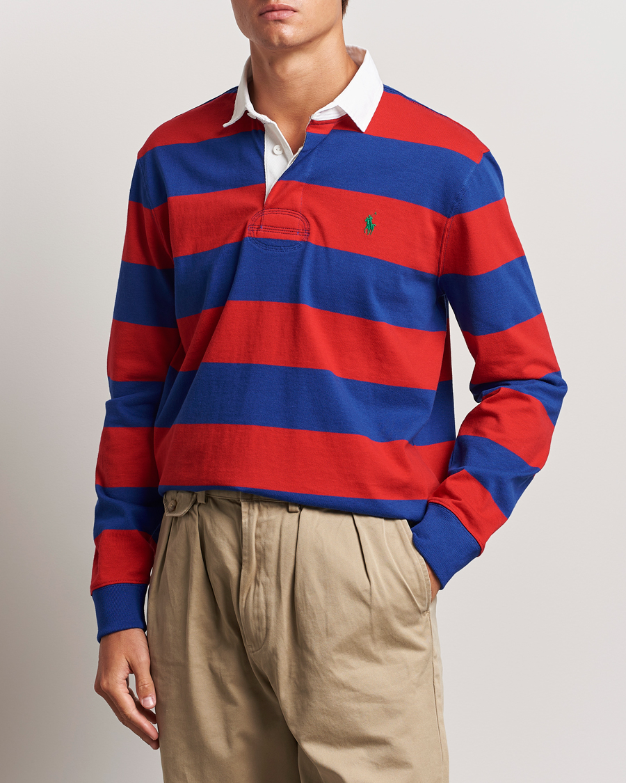 Herren |  | Polo Ralph Lauren | Jersey Striped Rugger Red/Classic Azure