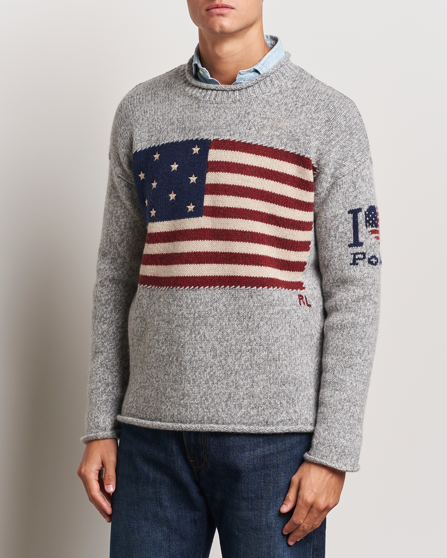 Herren |  | Polo Ralph Lauren | Wool Flag Sweater Grey Combo