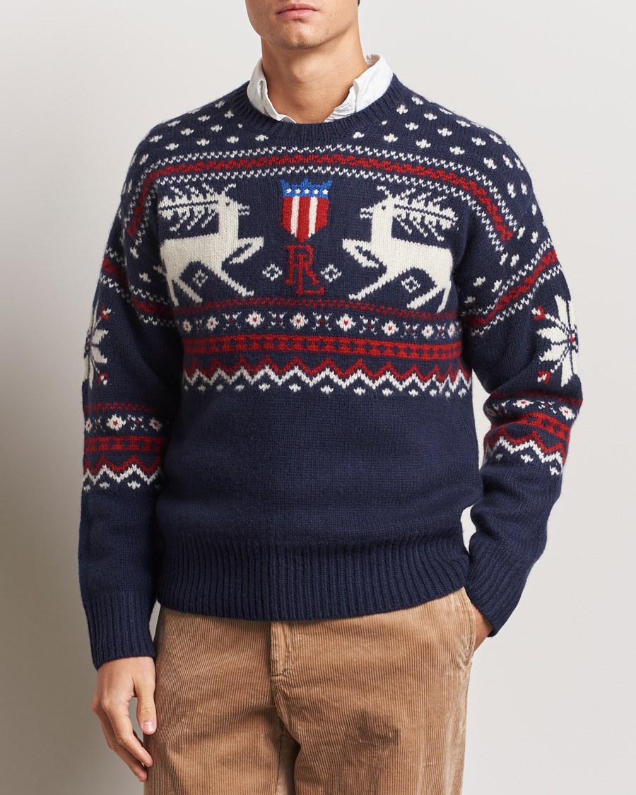 Herren |  | Polo Ralph Lauren | Raindeer Wool Sweater Navy Combo