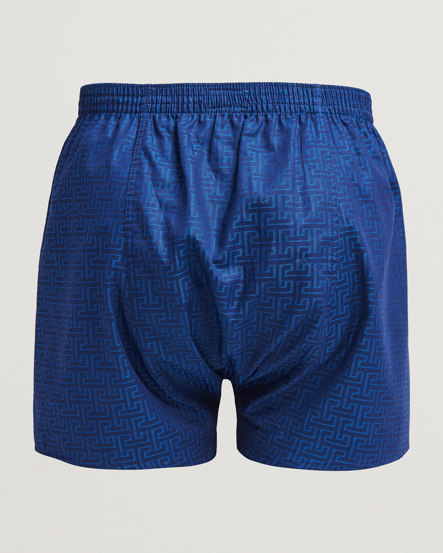 Herren |  | Derek Rose | Classic Fit Woven Cotton Boxer Shorts Navy