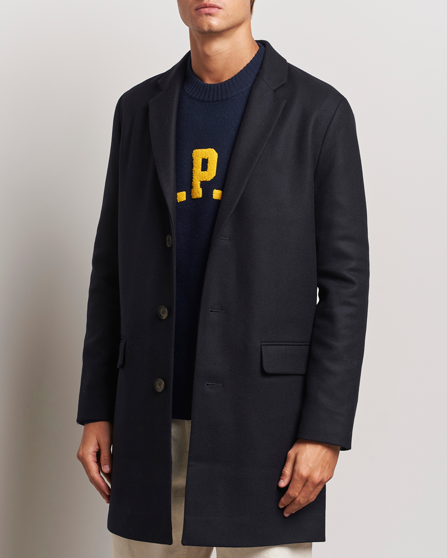 Herren |  | A.P.C. | Visconti Wool/Cashmere Coat Dark Blue