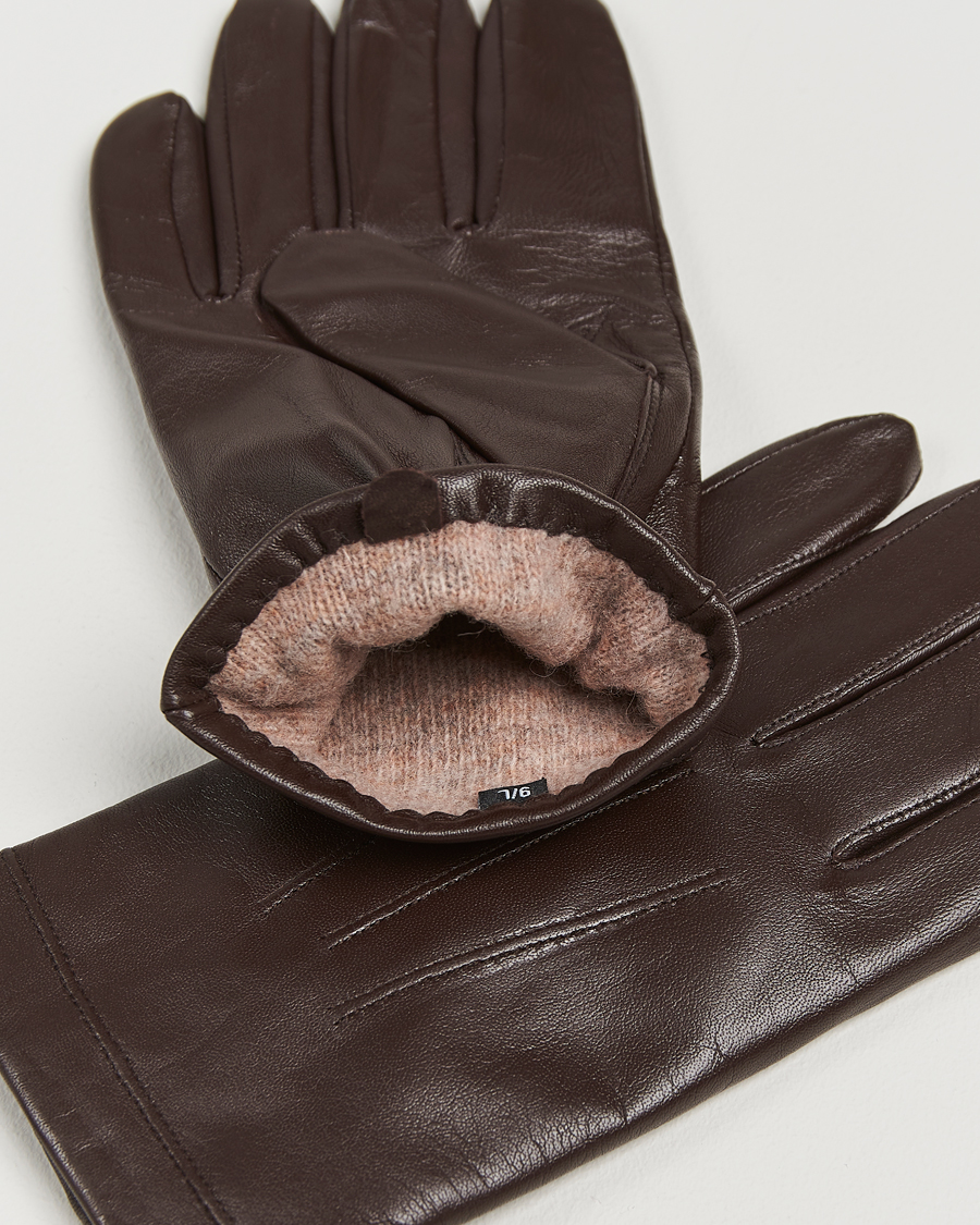 Herren |  | Amanda Christensen | Lined Leather Gloves Brown