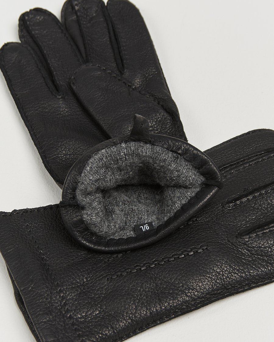 Herren |  | Amanda Christensen | Lined Deerskin Gloves Black