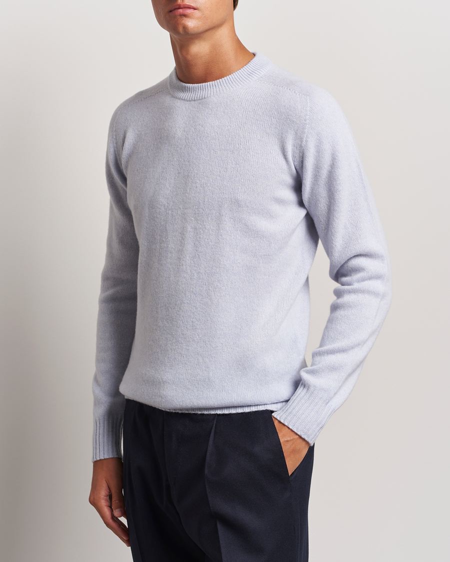 Herren | Italian Department | Altea | Wool/Cashmere Crew Neck Pullover Light Blue