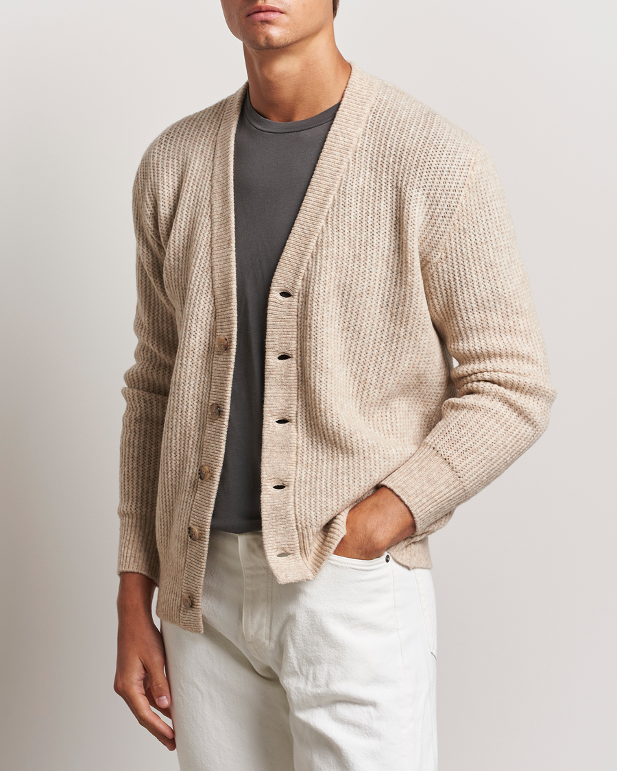 Herren |  | Altea | Soft Rib Stich Cardigan Cream