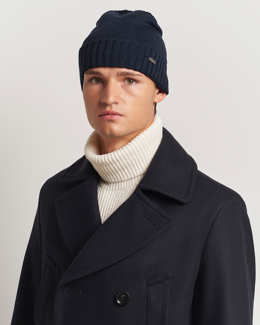 Herren |  | Eton | Wool Beanie Navy Blue