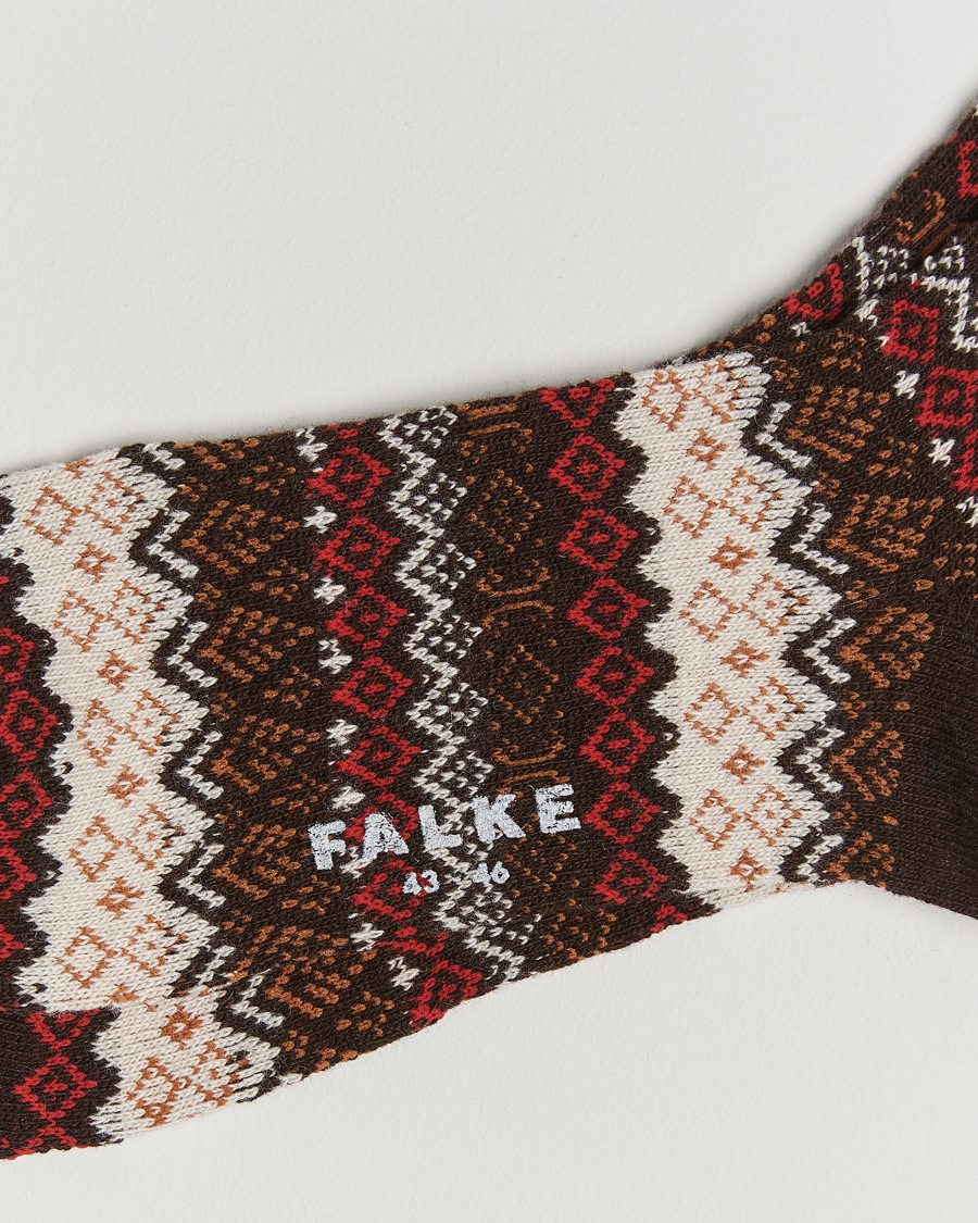 Herren |  | Falke | Aspen Fairisle Socks Dark Brown