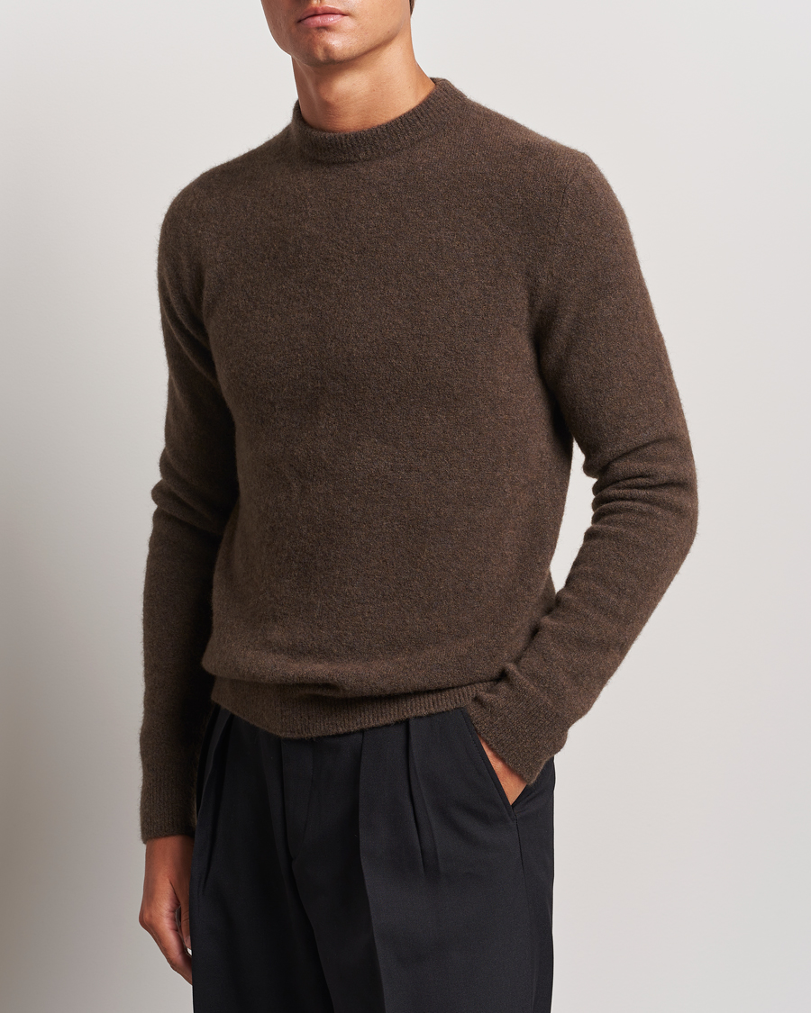 Herren | Strickpullover | Filippa K | Yak Knitted Sweater Driftwood