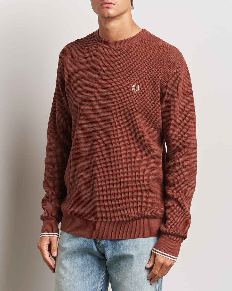 Herren |  | Fred Perry | Waffle Stitch Jumper Whiskey Brown