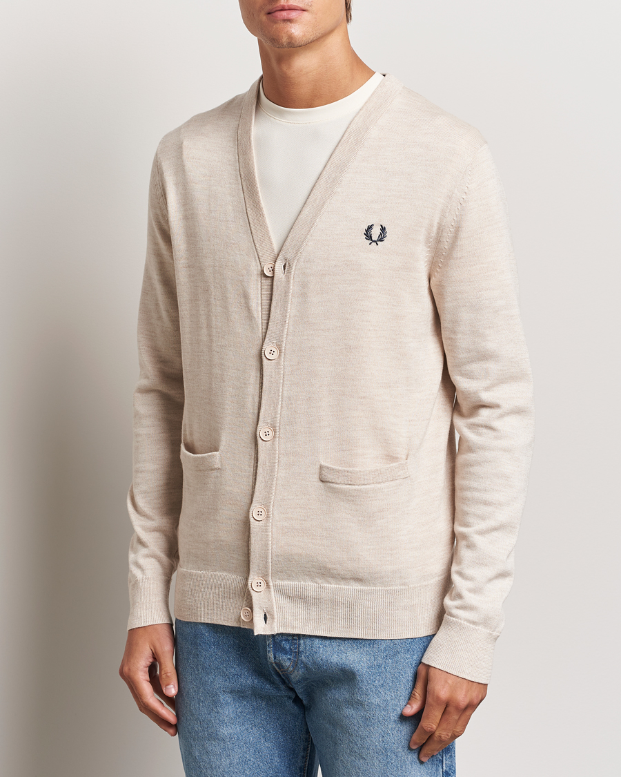 Herren |  | Fred Perry | Knitted Cardigan Porriged Marl