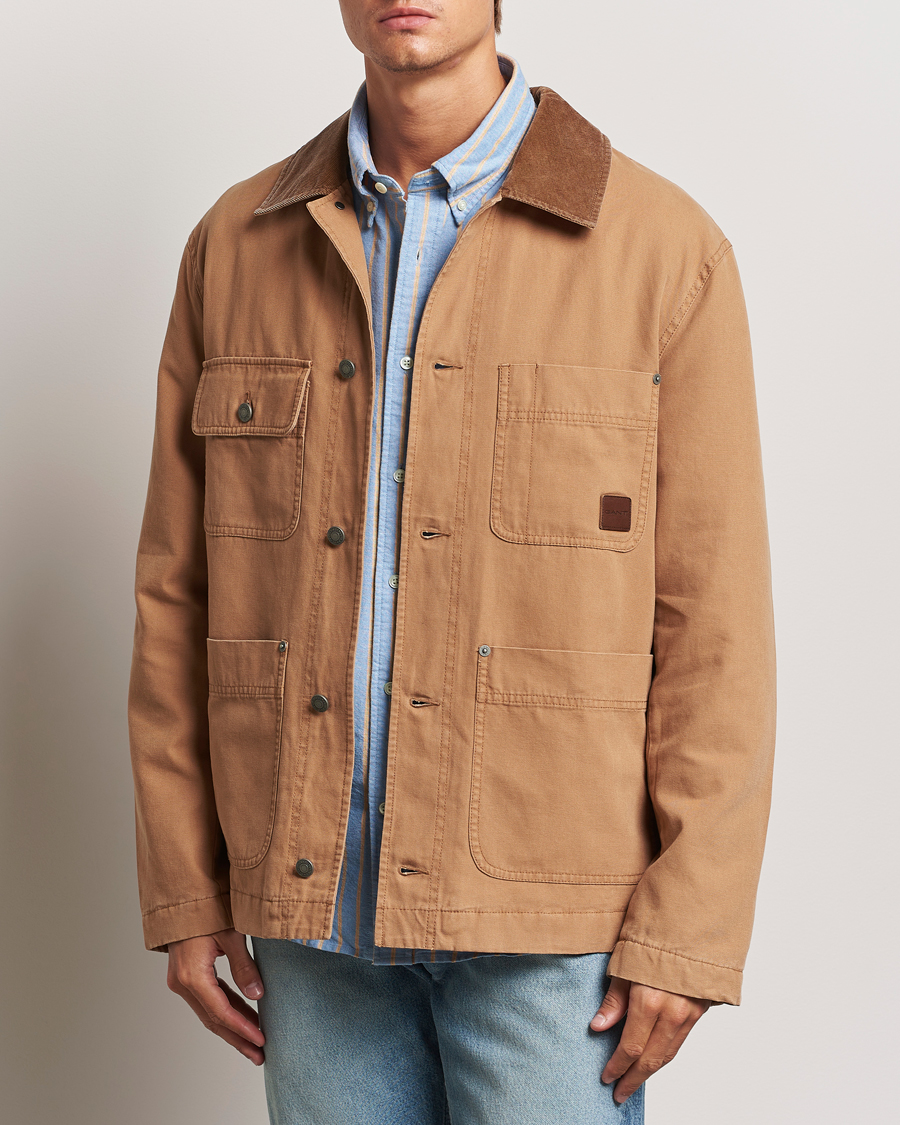 Herren |  | GANT | Cotton Work Jacket Roasted Walnut