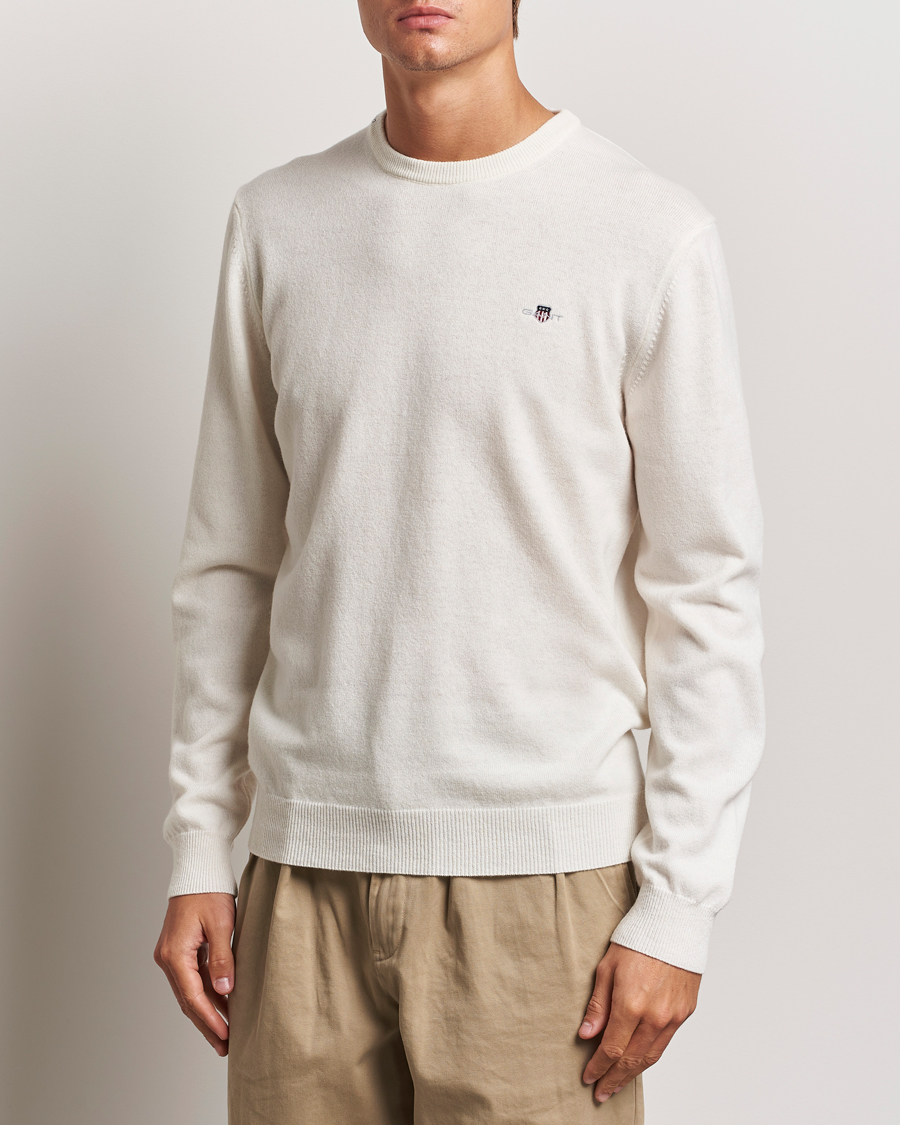 Herren |  | GANT | Lambswool Crew Neck Pullover Cream