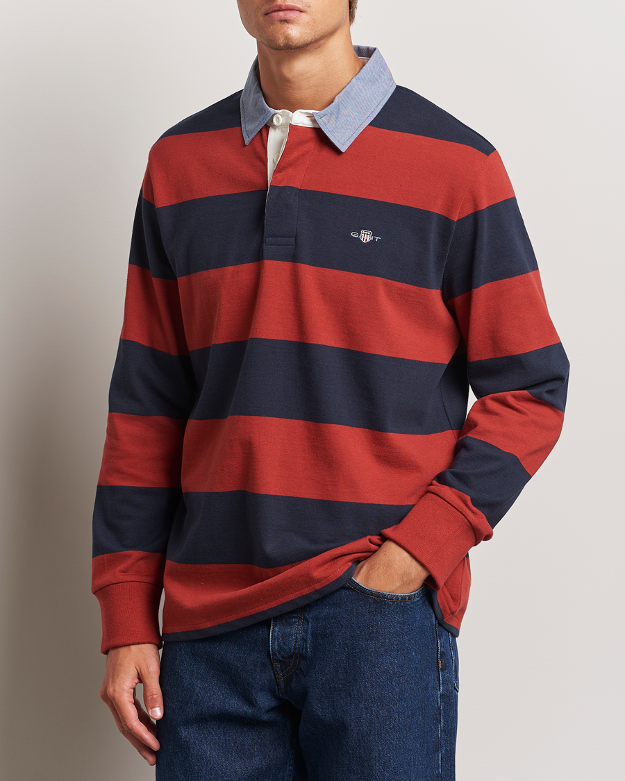 Herren |  | GANT | Original Barstriped Heavy Rugger Iron Red