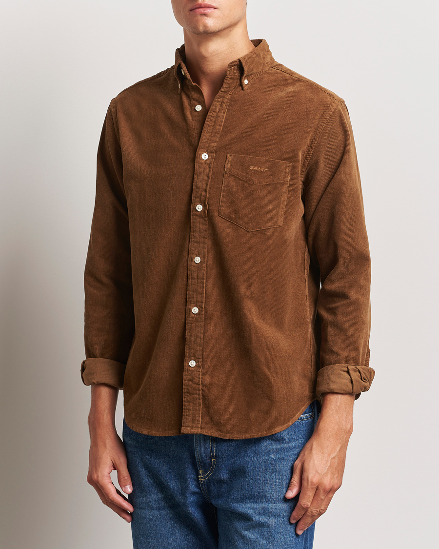 Herren |  | GANT | Regular Fit Corduroy Shirt Brown Melange