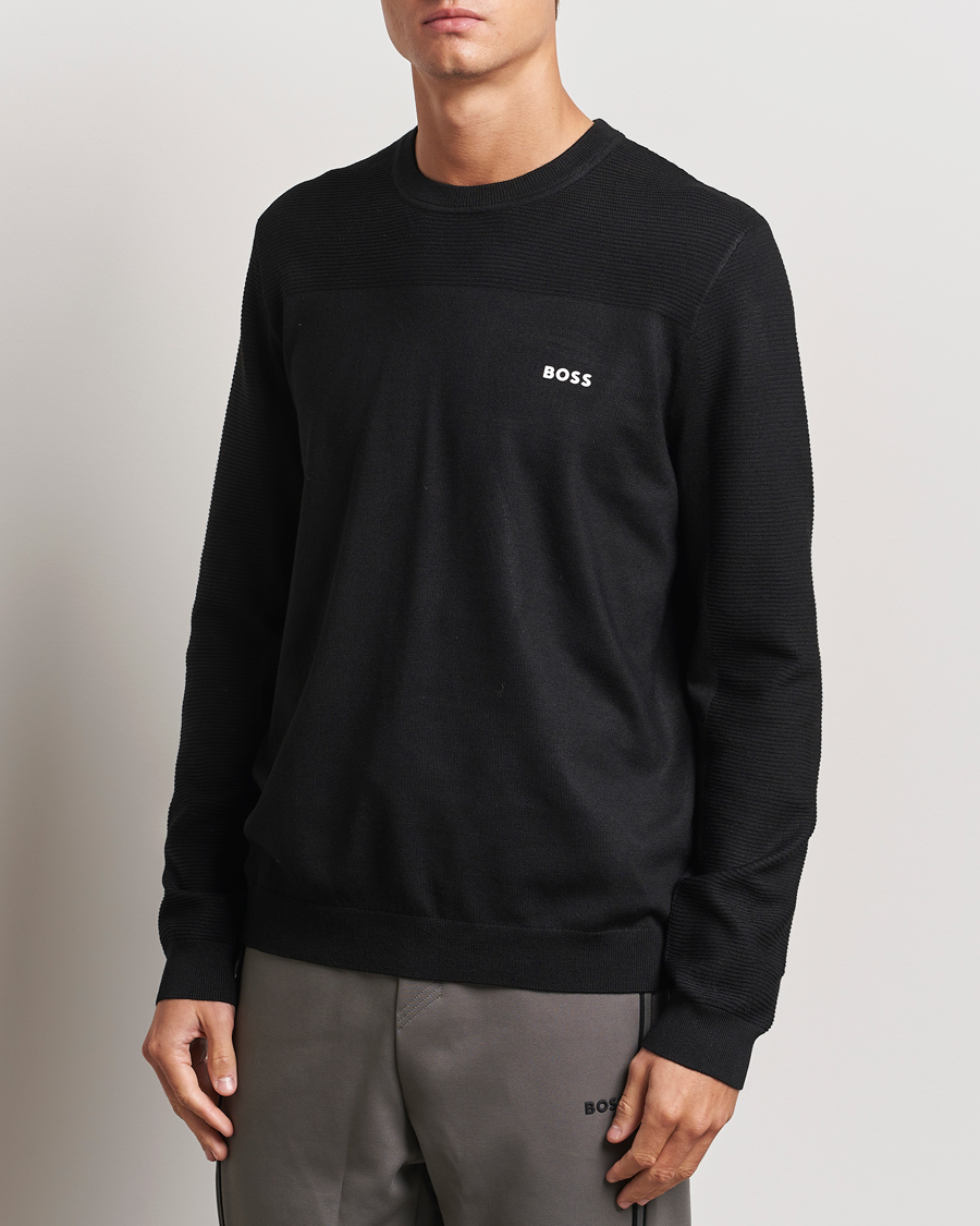 Herren |  | BOSS GREEN | Momentum Knitted Crew Neck Black