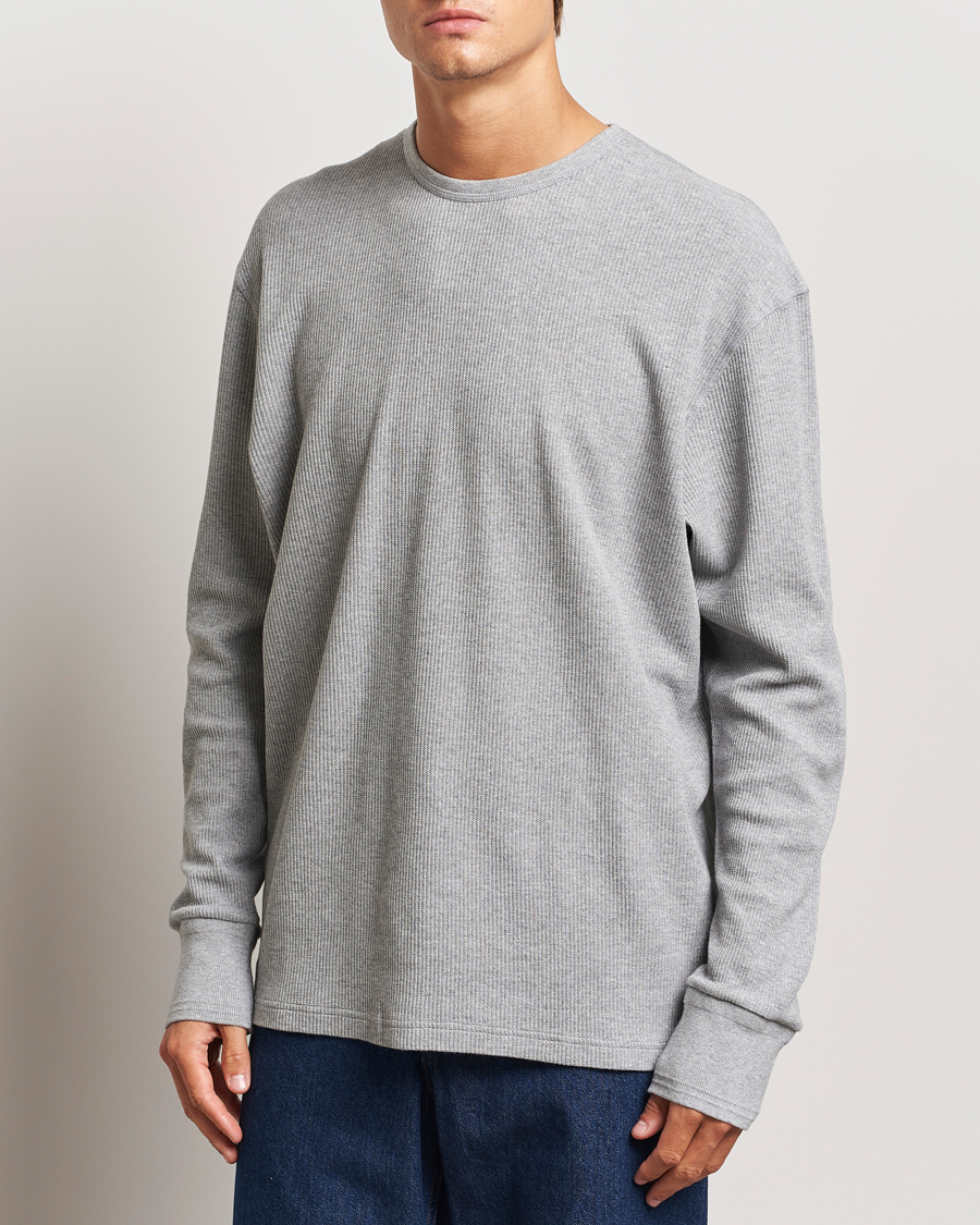 Herren |  | Jeanerica | Jean Waflle Texture Sweater Light Grey Melange