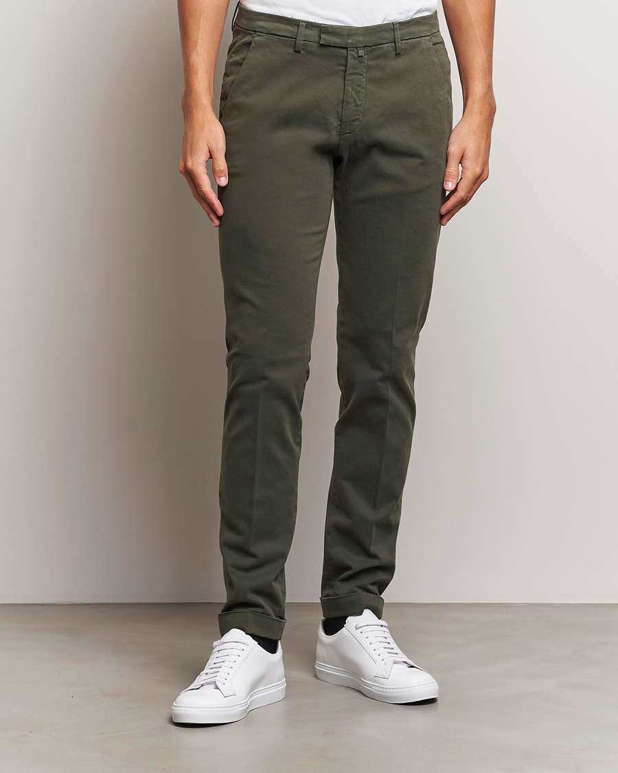 Herren | Smart Casual | Briglia 1949 | Slim Fit Cotton Stretch Chino Military