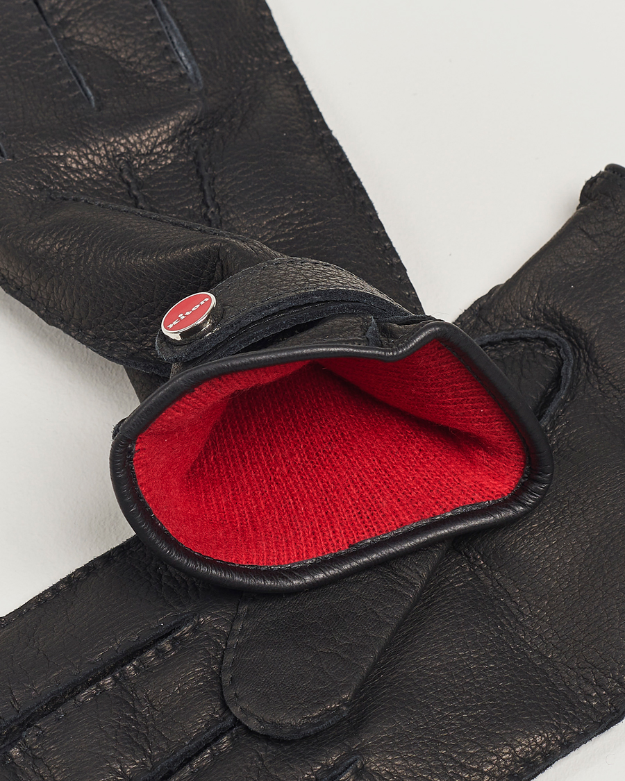 Herren |  | Kiton | Grain Leather Gloves Black