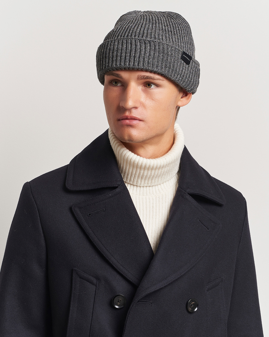 Herren |  | Gloverall | Fisherman Lambswool Beanie Grey